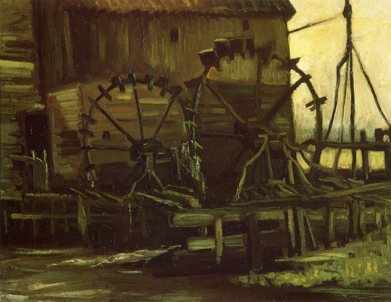 Картина Ван Гога Водяная мельница в Геннеп 1884